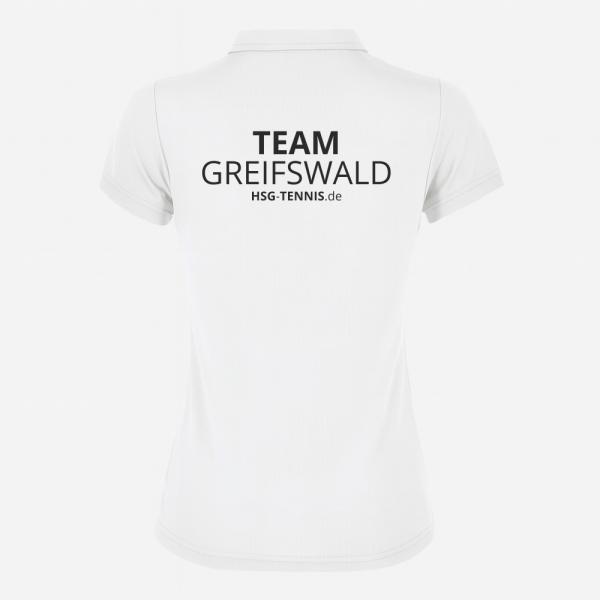 Poloshirt Hobby, Frauen/Mädchen - Weiß/Schwarz